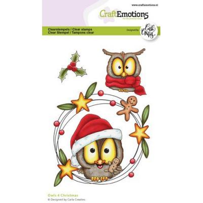 CraftEmotions Stempel Owls 4 Christmas