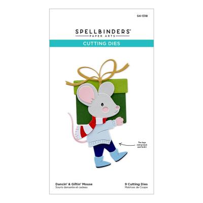 Spellbinders Etched Dies Dancin' & Giftin' Mouse