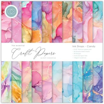 Craft Consortium Paper Pad Ink Drops Candy