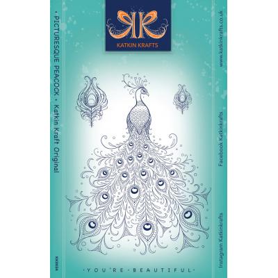 Katkin Krafts Stempel - Picturesque Peacock