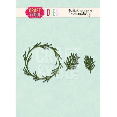 Craft & You Cutting Dies - Coniferous Wreath