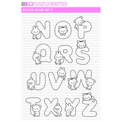 Clearly Besotted Clear Stamps - As Cute As ABC Set 2