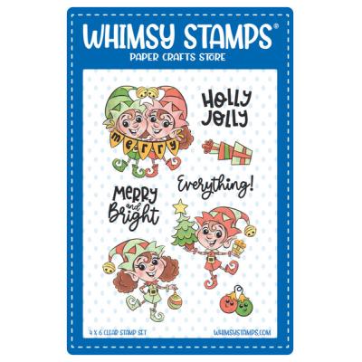 Whimsy Stamps Stempel - Holly Jolly Elves