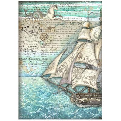 Stamperia Songs of the Sea Rice Paper - Sailing Ship