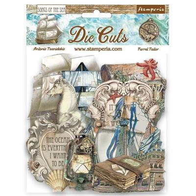 Stamperia Songs of the Sea - Die Cuts Ship and Treasures