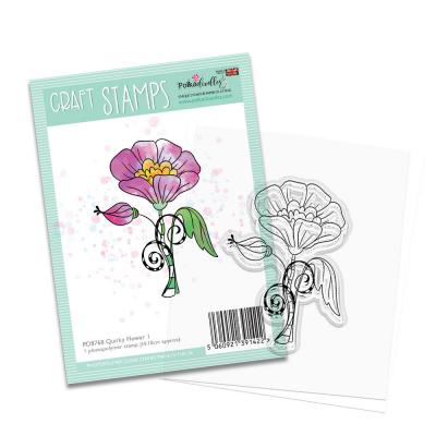 Polkadoodles Stempel - Quirky Flower 1