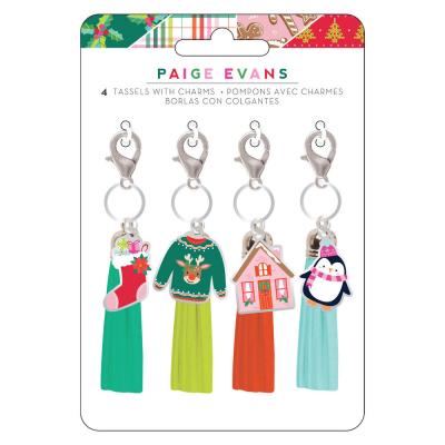 American Crafts Paige Evans Sugarplum Wishes - Tassels with Charms