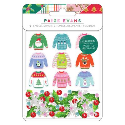 American Crafts Paige Evans Sugarplum Wishes - Embellishments with Sequins