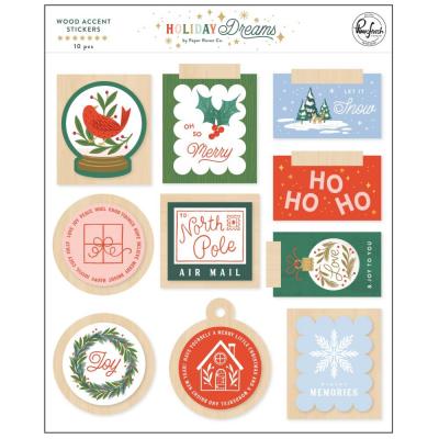 Pinkfresh Studio Holiday Dreams - Wood Accent Stickers