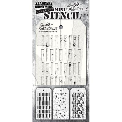 Stampers Anonymous Tim Holtz Stencil - Mini Layered Stencil Set #57