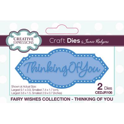 Creative Expressions Craft Die - Fairy Wishes Thinking Of You