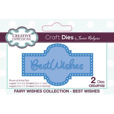 Creative Expressions Craft Die - Fairy Wishes Best Wishes