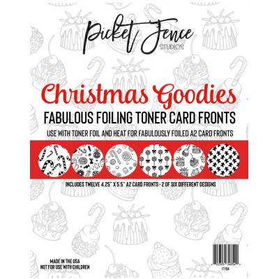Picket Fence Studios Fabulous Foiling Toner Card Fronts - Christmas Goodies
