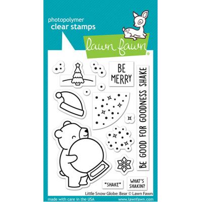 Lawn Fawn Little Snow Globe: Bear - Stempel