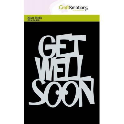 CraftEmotions Stencil - Get Well Soon (EN)