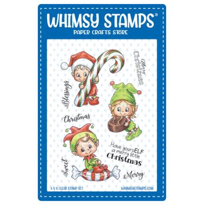 Whimsy Stamps Stempel - Elves on Christmas