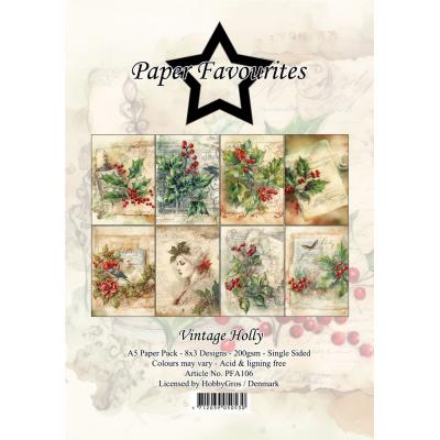 Paper Favourites Paper Pack - Vintage Holly