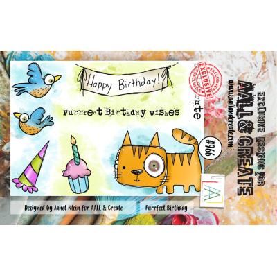 Aall and Create Stempel - Purrfect Birthday