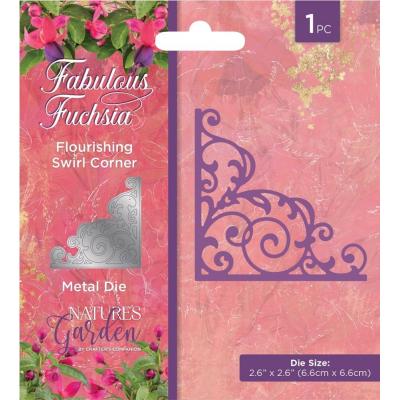 Crafter's Companion Fabulous Fuchsia - Flourishing Swirl Corner