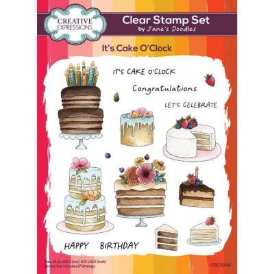 Creative Expressions Stempel - It's Cake O'Clock