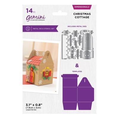Crafter's Companion 3D Boxes Dimensionals Die & Stencil - Christmas Cottage