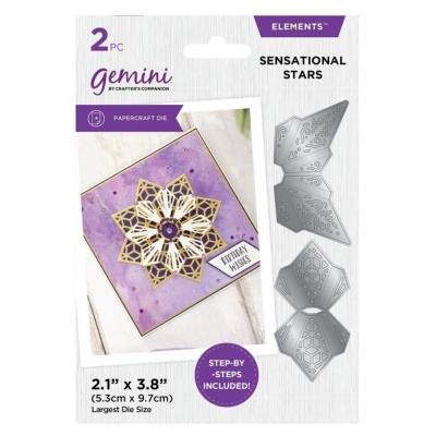 Gemini Kaleidoscope Origami Cut & Emboss Elements Die - Sensational Stars