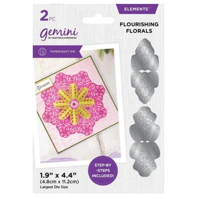 Gemini Kaleidoscope Origami Cut & Emboss Elements Die - Flourishing Florals
