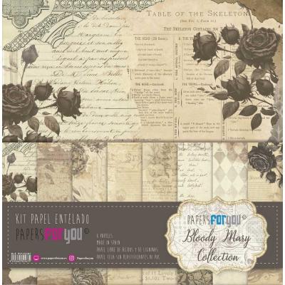 Papers For You Bloody Mary - Canvas Scrap Pack