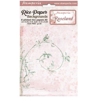 Stamperia Roseland Rice Paper - Backgrounds