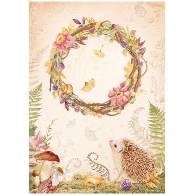 Stamperia Woodland Rice Paper - Garland