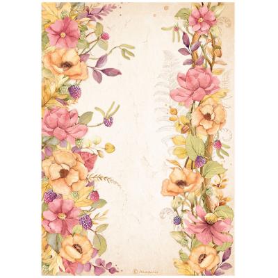 Stamperia Woodland Rice Paper - Floral Borders