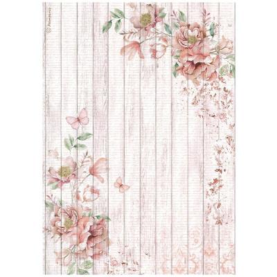 Stamperia Roseland Rice Paper - Corners with Roses