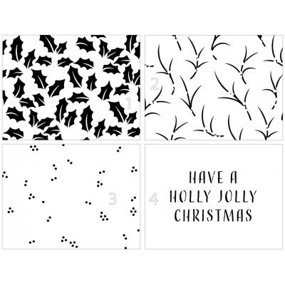 The Crafter's Workshop Stencils - Holly Background