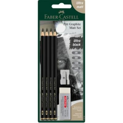 Faber Castell Pitt Graphite Matt Pencil Set - 2B/6B/10B/14B