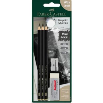 Faber Castell Pitt Graphite Matt Pencil Set - 10B/12B/14B