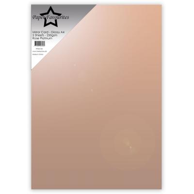Paper Favourites Mirror Card Glossy - Rose Platinum