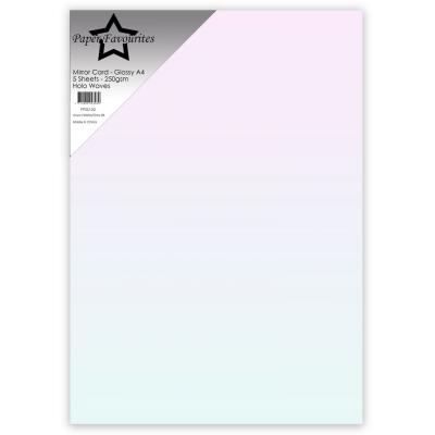 Paper Favourites Mirror Card Glossy - Holo Waves