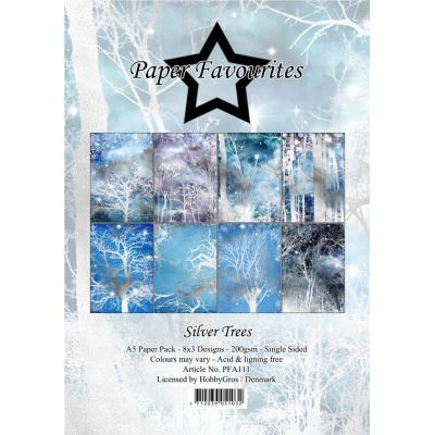 Paper Favourites Paper Pack - Silver Trees