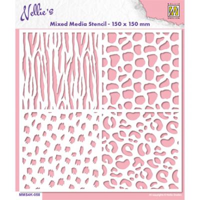 Nellie's Choice Mixed Media Stencils - Animal Prints