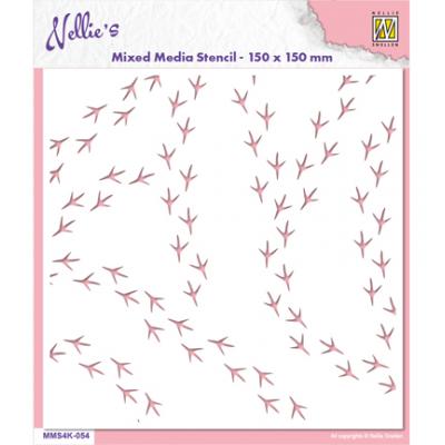 Nellie's Choice Mixed Media Stencils - Birdfeet