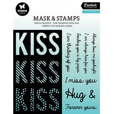 StudioLight Set Stamp and Mask - Kiss Sentiments