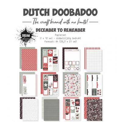 Dutch DooBaDoo Stencil - December to Remember - Paper Set