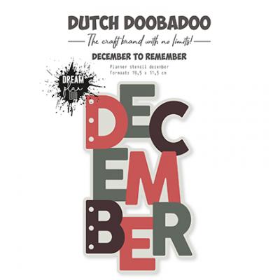 Dutch DooBaDoo Stencil - December to Remember - December