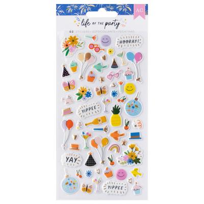 American Crafts Life of the Party - Puffy Stickers Icons