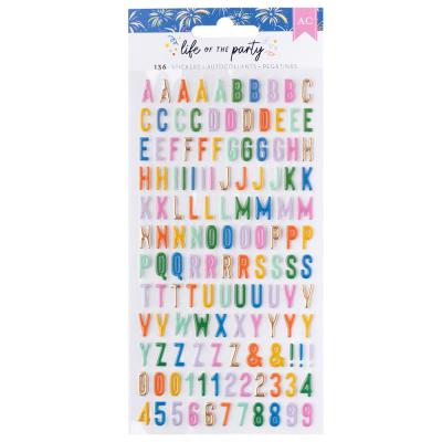 American Crafts Life of the Party - Puffy Stickers Alpha