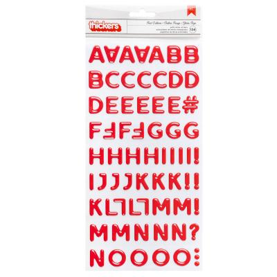 American Crafts Cutie Pie - Thickers Alpha Glossy Puffy Red Balloon