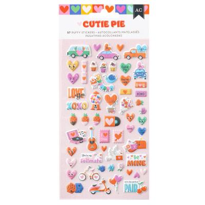 American Crafts Cutie Pie - Puffy Stickers Icons