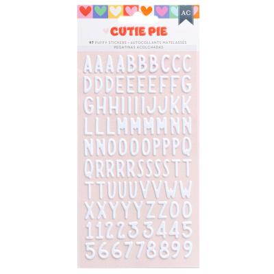 American Crafts Cutie Pie - Puffy Stickers Alphabet Matte