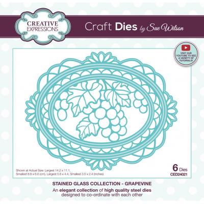 Creative Expressions Craft Die - Stained Glass Grapevine