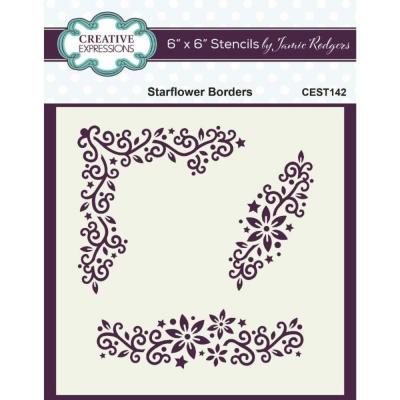 Creative Expressions Stencil - Starflower Borders